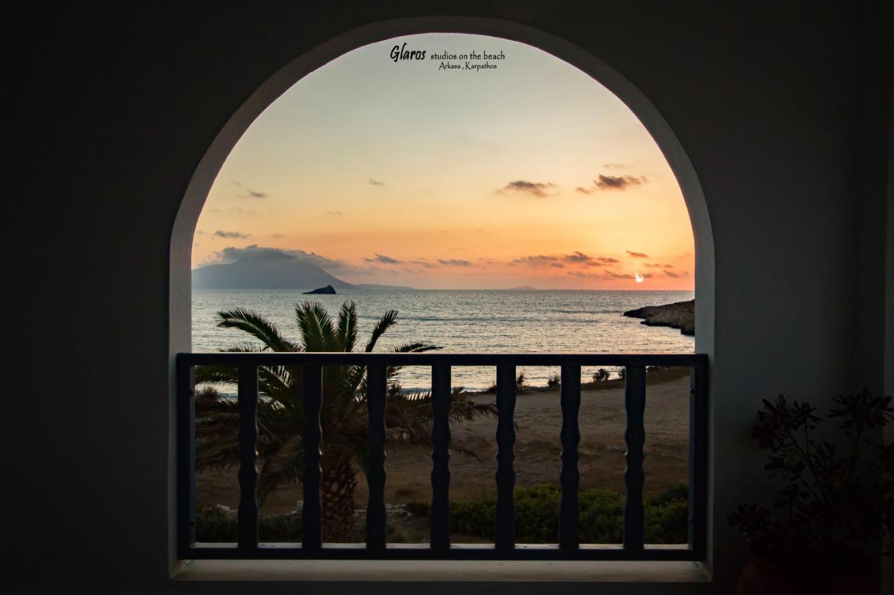 Appartement Glaros Luxury Studio On The Beach à Arkasa Extérieur photo