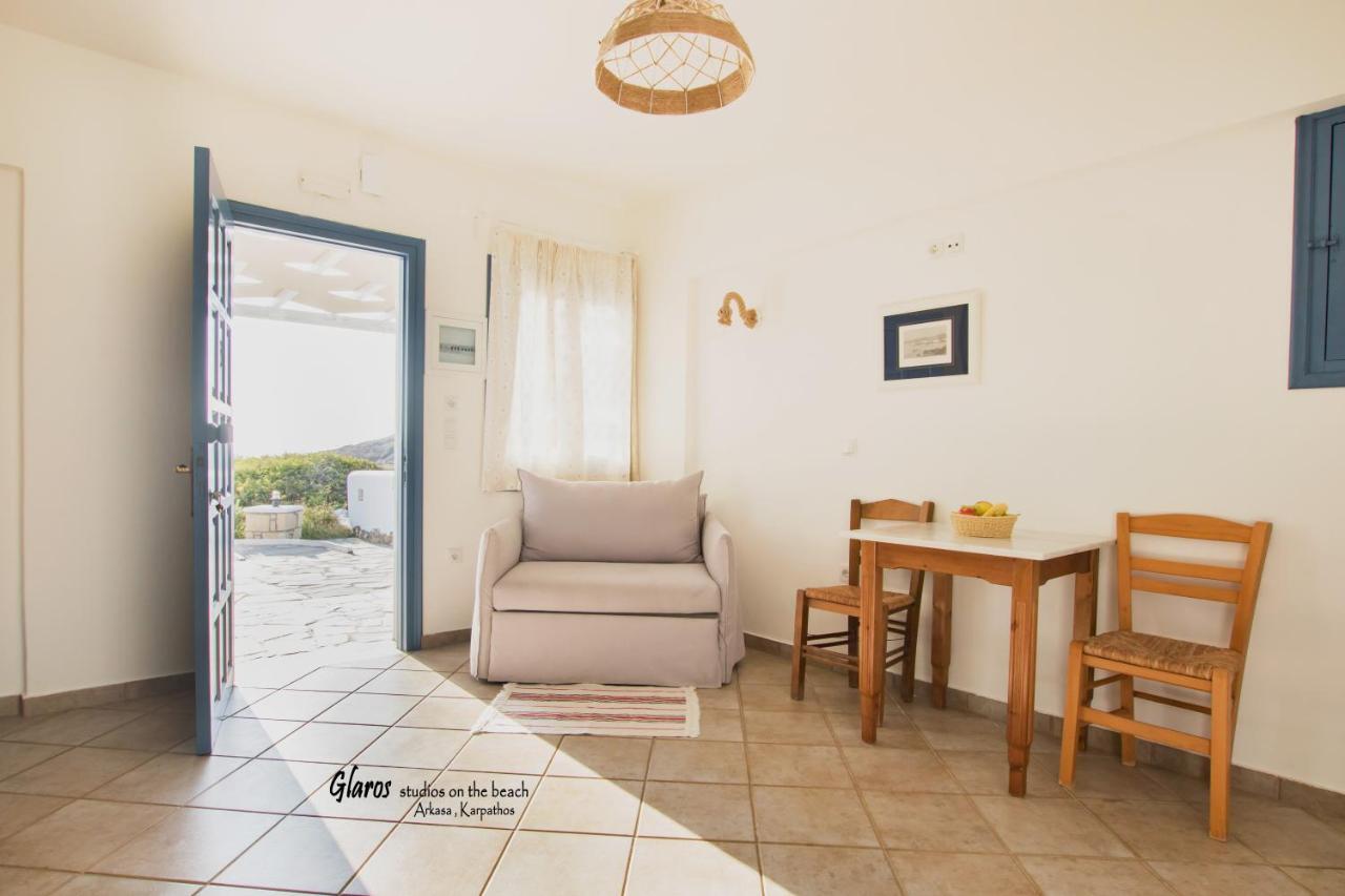 Appartement Glaros Luxury Studio On The Beach à Arkasa Extérieur photo