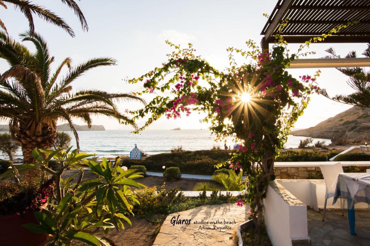 Appartement Glaros Luxury Studio On The Beach à Arkasa Extérieur photo