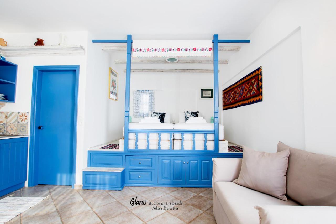 Appartement Glaros Luxury Studio On The Beach à Arkasa Extérieur photo